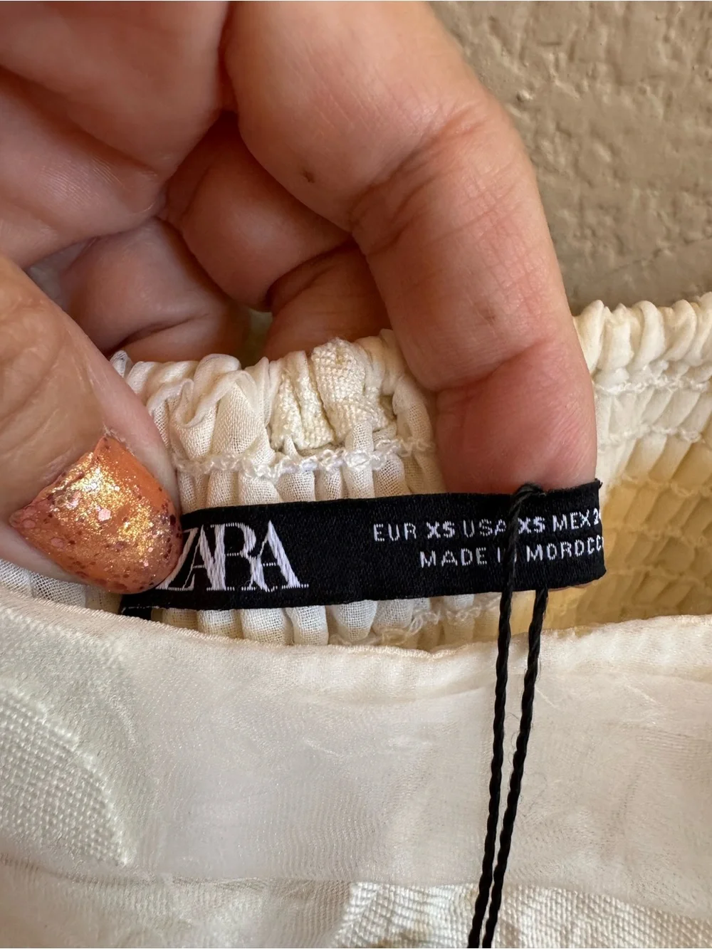 Zara NWT Blogger Favorite White 3D Floral Organza Puff Sleeve Crop Top